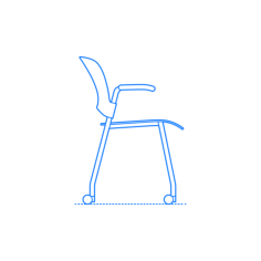 Furniture Office Chairs Desk Chairs Caper Stacking Chair Tracing Svg Vector, Free Vectors File